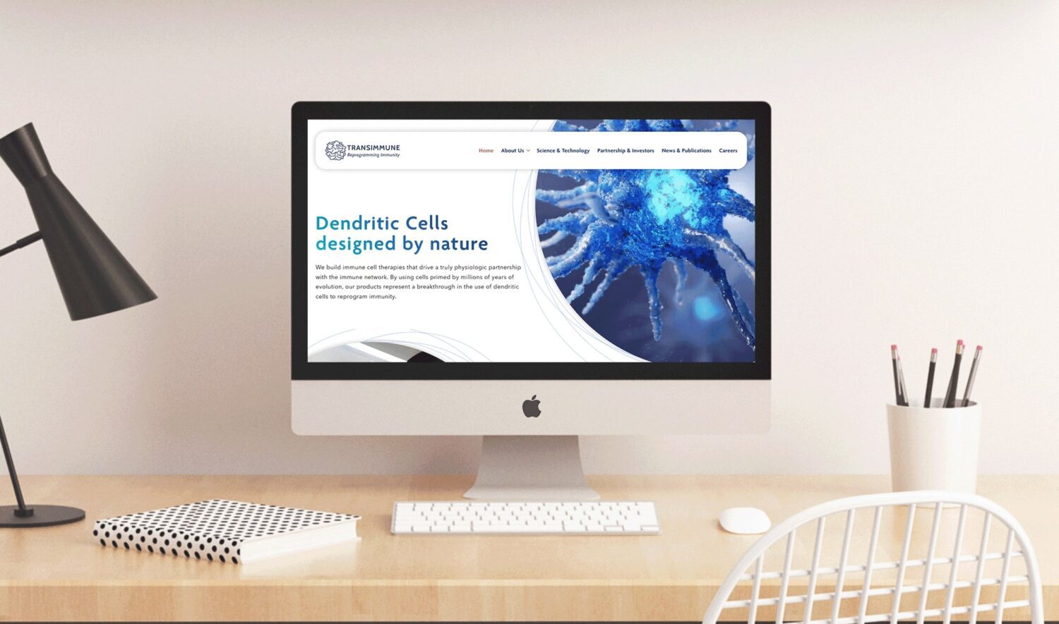 Life Sciences Website Design - Transimmune case study